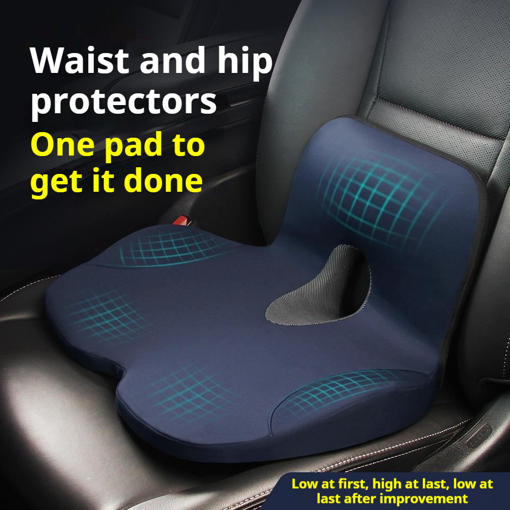 Memory Foam Car Neck Pillow Lumbar Support - รถหลักเบาะนั่ง Booster เบาะรองนั่งหน่วยความจําโฟมเบาะเก้าอี้บรรเทาเหมาะสําหรับ All-Season Booster Universal
