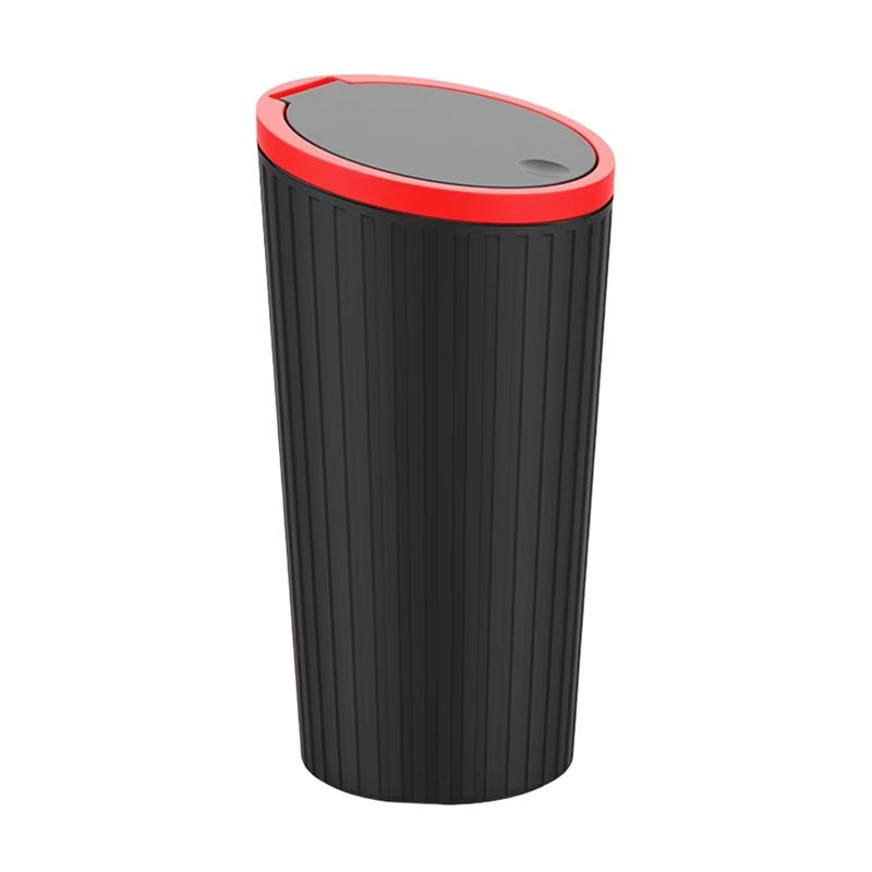 Waterproof Car Trash Can With Lid - A60E-Press Type ถังขยะในรถยนต์พร้อมฝาปิด, ถังขยะภายในแบบกันน้ำสำหรับที่วางแก้วในรถยนต์, ที่เก็บขยะในรถยนต์อเนกประสงค์
