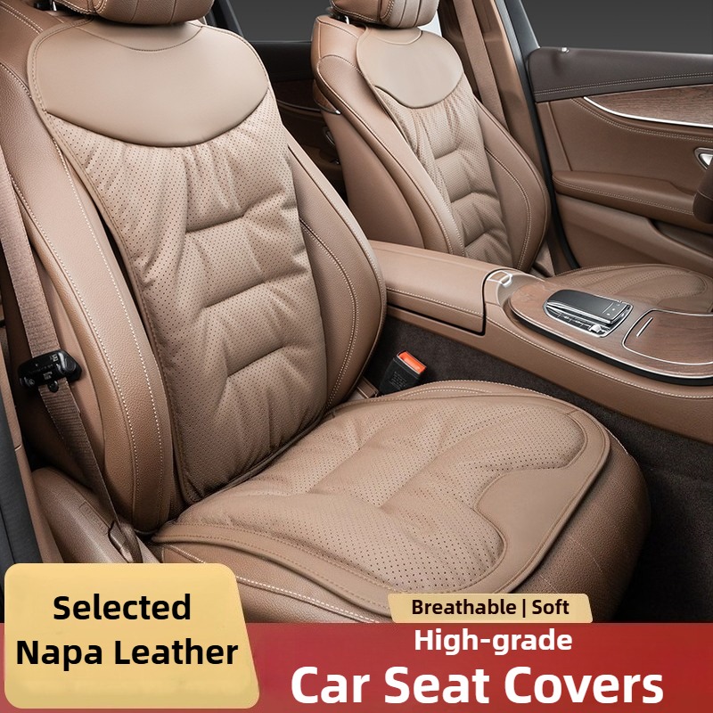 Leather Car Seat Covers Full Set Universal - ผ้าคลุมเบาะรถยนต์หนัง Nappa นุ่ม Universal ชุดเบาะนั่งรถยนต์โฟร์ซีซั่นอุปกรณ์เสริมที่นั่งรถที่นั่งครอบคลุมป้องกัน