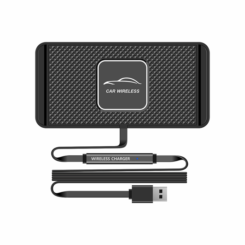 Wireless Car Charger Mount Fast Charging - แผ่นรองชาร์จไร้สายในรถยนต์ ซิลิโคนกันลื่น สำหรับ iPhone 17 16