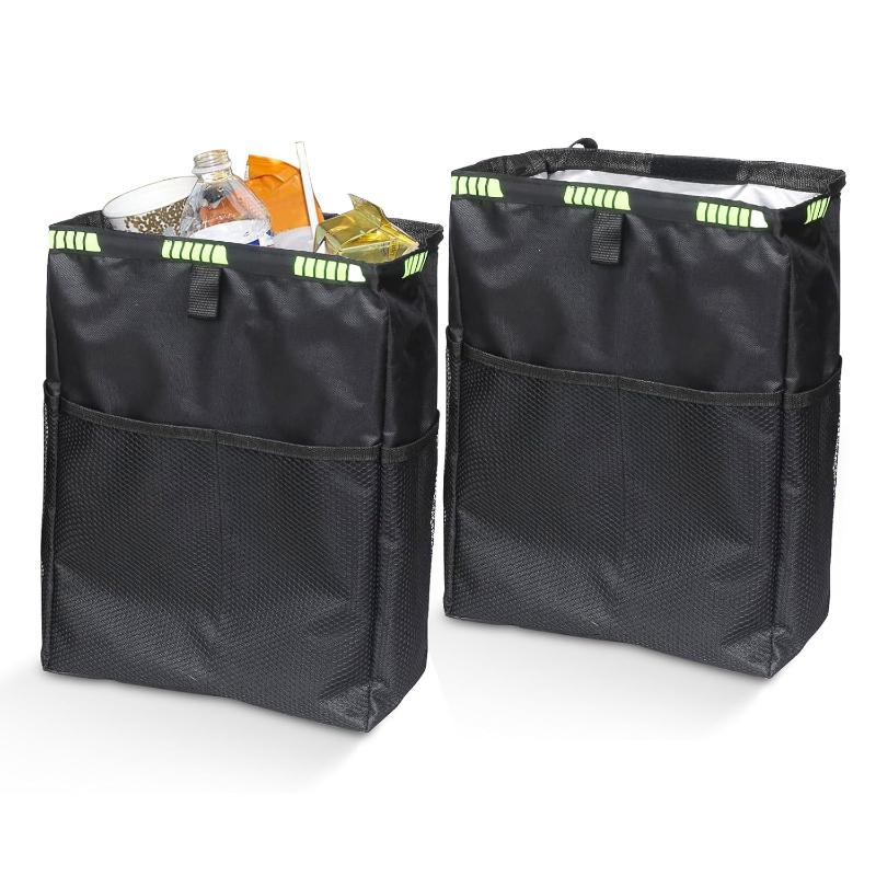 Waterproof Car Trash Can With Lid - ถังขยะในรถยนต์ ไม่ต้องเจาะ ติดตั้งง่าย กันน้ำ กันรั่ว พร้อมช่องเก็บของสำหรับเจ้าของรถ