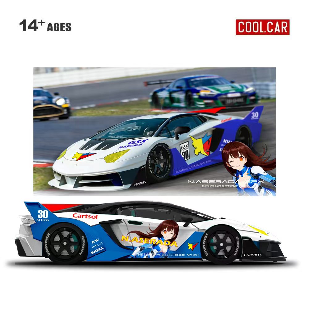 Car Electronics - รถสุดเท่ 1:64 GTEVO Superrace รถจำลองอัลลอยด์สำหรับสะสม โชว์