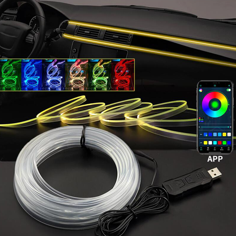 Led Ambient Interior Car Lights App Control - ภายในรถบรรยากาศ Light Ambient LED Light Strip