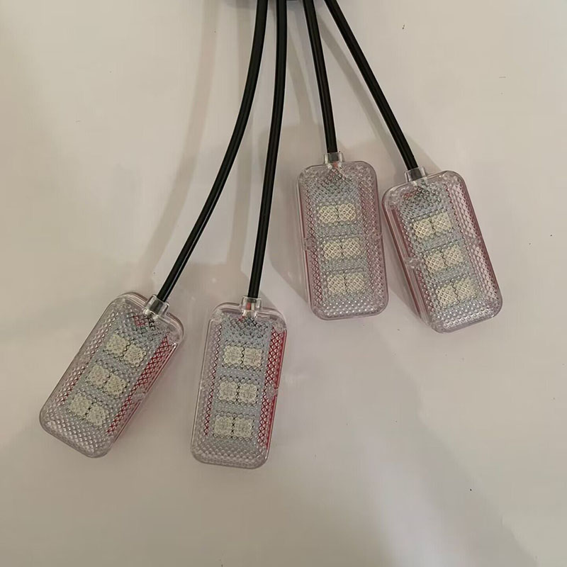 Led Ambient Interior Car Lights App Control - ไฟส่องเท้าภายในรถยนต์ LED ควบคุมได้แบบคู่พร้อม USB ไร้สายควบคุมด้วยแอปเพลงจากระยะไกลโคมไฟตกแต่งบรรยากาศอัตโนมัติ