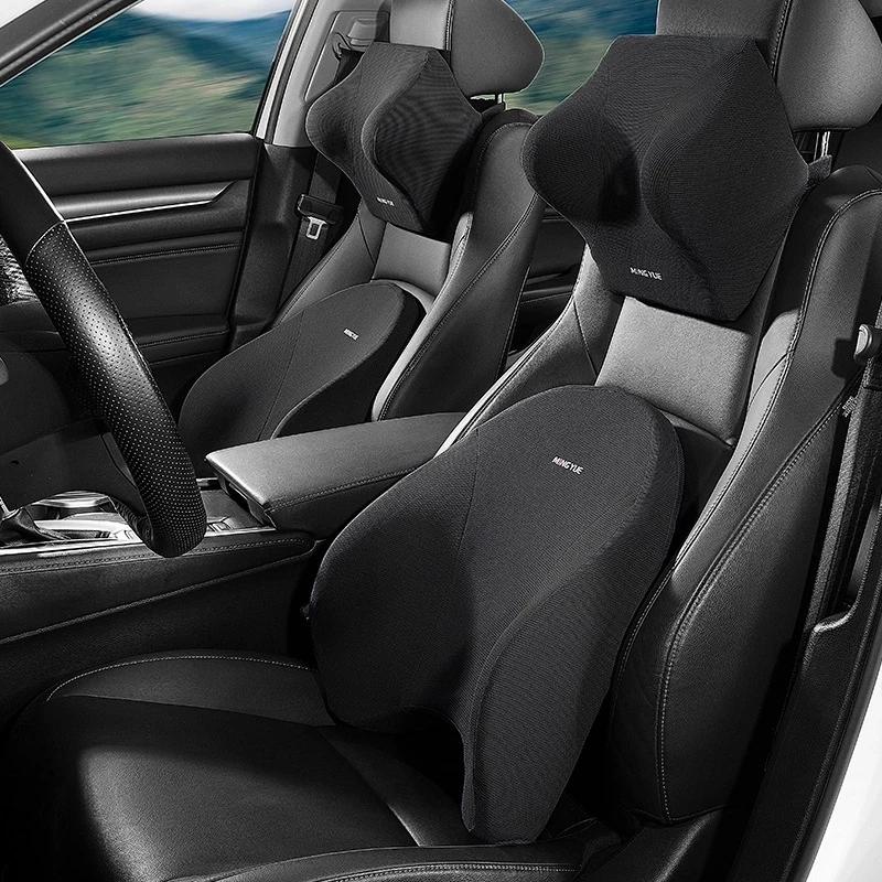 Memory Foam Car Neck Pillow Lumbar Support - หมอนรองคอพนักพิงศีรษะสำหรับรถยนต์หมอนรองคอแบบนุ่มอเนกประสงค์หมอนรองคอสำหรับรถยนต์ที่รองรับหลังหมอนอิงรองเอวโฟมจำรูปรถยนต์
