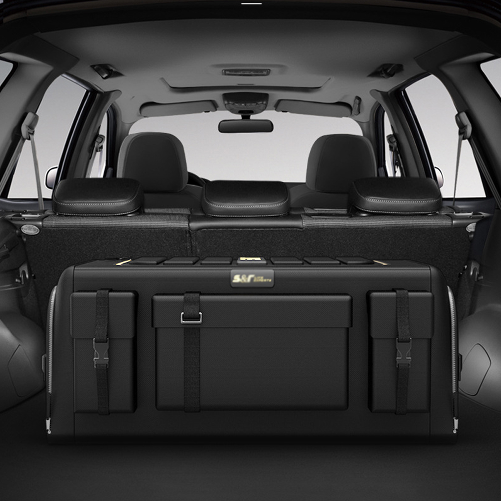 Car Trunk Organizer Foldable Storage Box - กล่องเก็บ70L อเนกประสงค์ทำจากผ้าอ๊อกซ์ฟอร์ดรุ่น3พับได้ทำจากผ้าอ๊อกซ์ฟอร์ด