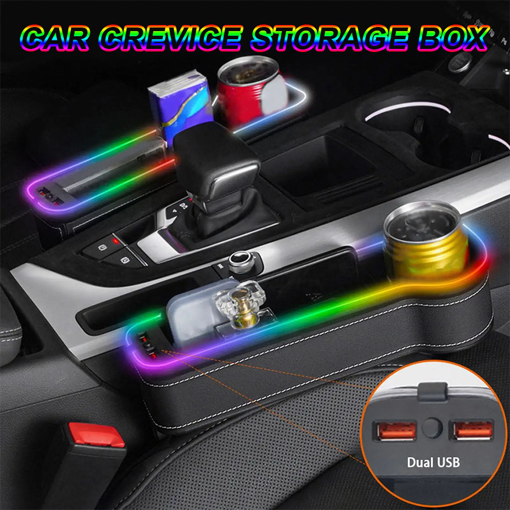 กล่องเก็บของในรถยนต์แบบมีช่องเ - Seat Gap Filler Organizer With Usb Charger บทวิจารณ์และราคา