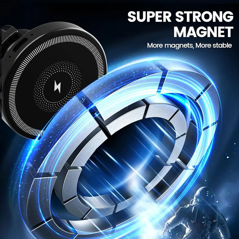 แท่นชาร์จไร้สายแม่เหล็กในรถยนต - Wireless Car Charger Mount Fast Charging บทวิจารณ์และราคา