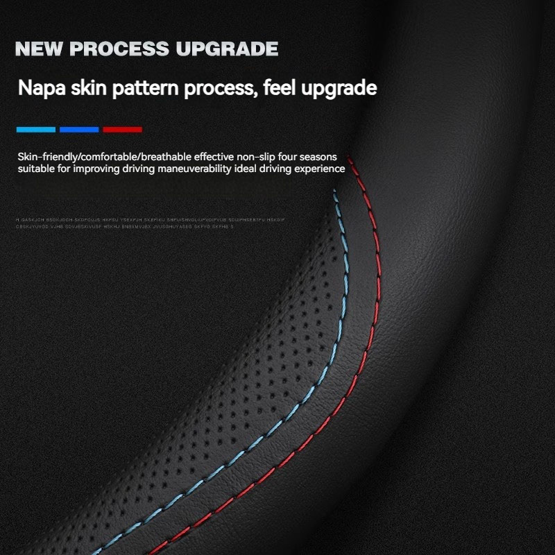 ปลอกหุ้มพวงมาลัยรถยนต์หนังแท้  - Car Steering Wheel Cover Anti Slip Breathable บทวิจารณ์และราคา