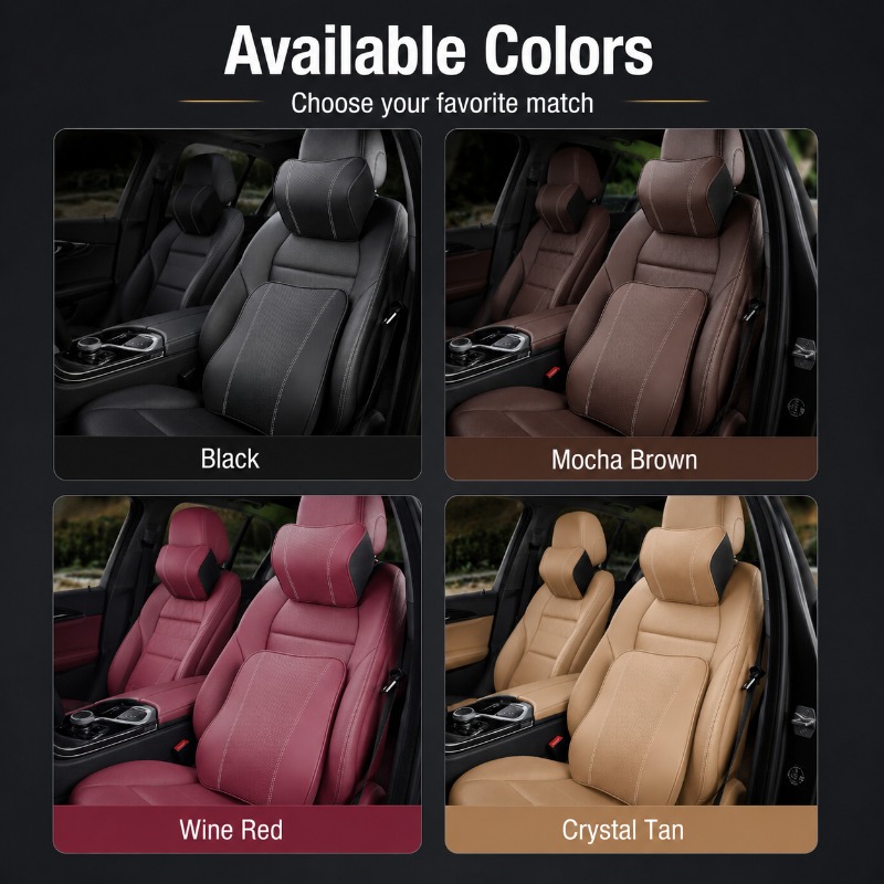 หมอนรองคอในรถยนต์เมมโมรี่โฟม พ - Memory Foam Car Neck Pillow Lumbar Support บทวิจารณ์และราคา