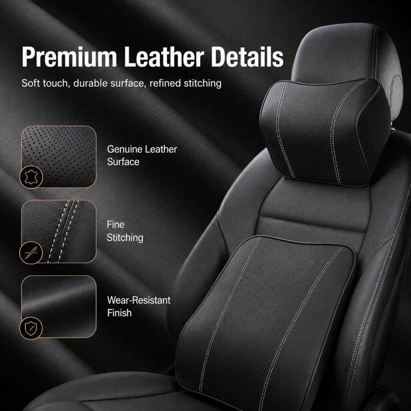 หมอนรองคอในรถยนต์เมมโมรี่โฟม พ - Memory Foam Car Neck Pillow Lumbar Support บทวิจารณ์และราคา