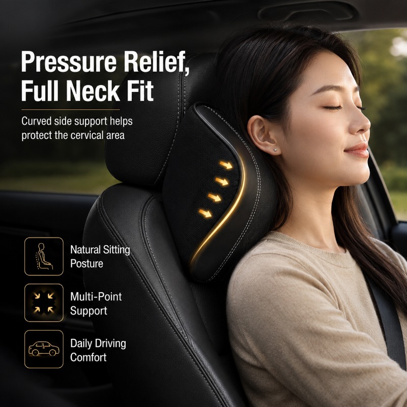 หมอนรองคอในรถยนต์เมมโมรี่โฟม พ - Memory Foam Car Neck Pillow Lumbar Support บทวิจารณ์และราคา