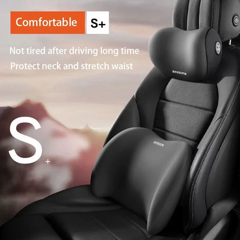 หมอนรองคอในรถยนต์ เมมโมรี่โฟม  - Memory Foam Car Neck Pillow Lumbar Support บทวิจารณ์และราคา