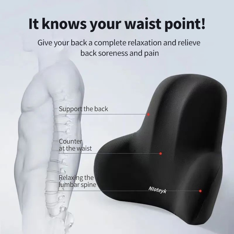 รถคอเบาะหน่วยความจําโฟมป้องกัน - Memory Foam Car Neck Pillow Lumbar Support บทวิจารณ์และราคา