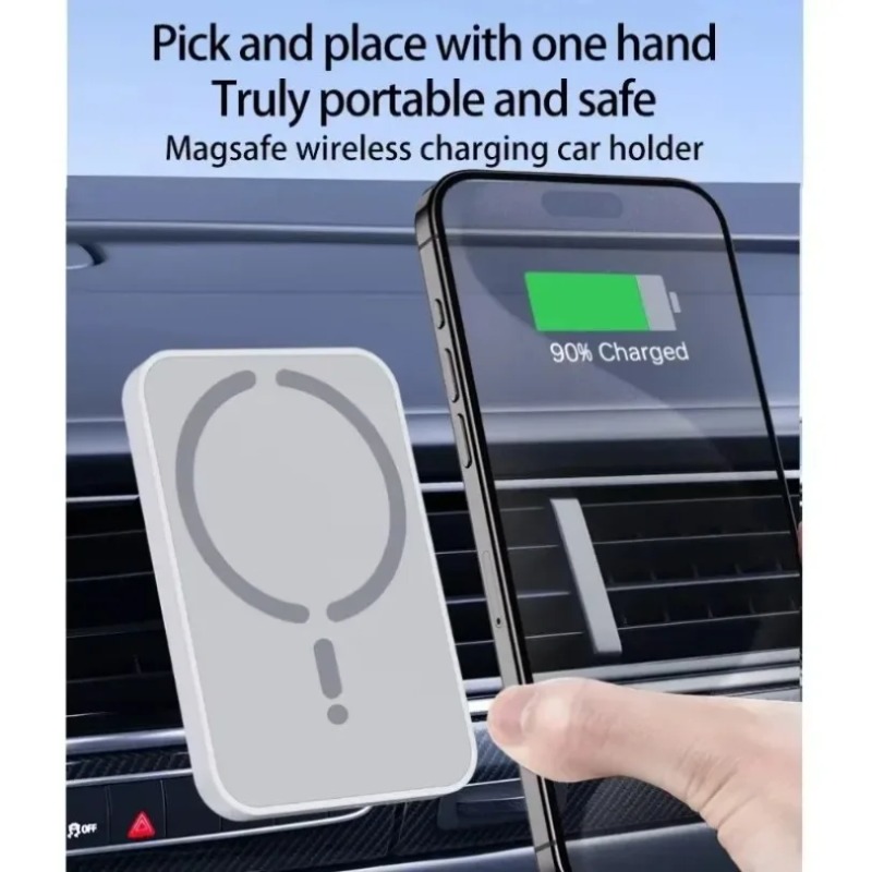 ที่ชาร์จไร้สายในรถยนต์แบบแม่เห - Wireless Car Charger Mount Fast Charging บทวิจารณ์และราคา