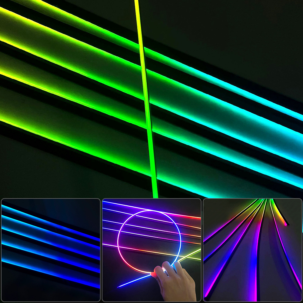 18 in 1 64 สี RGB Symphony รถ  - Led Ambient Interior Car Lights App Control บทวิจารณ์และราคา
