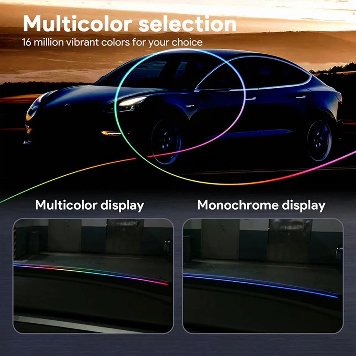 140/150 ซม.LED รถ Ambient Ligh - Led Ambient Interior Car Lights App Control บทวิจารณ์และราคา