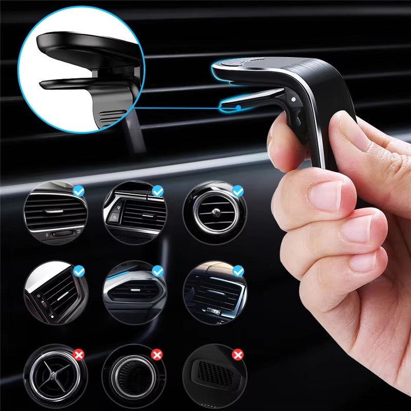 ที่ยึดโทรศัพท์ในรถยนต์แบบแม่เห - Magnetic Phone Holder For Car Vent บทวิจารณ์และราคา