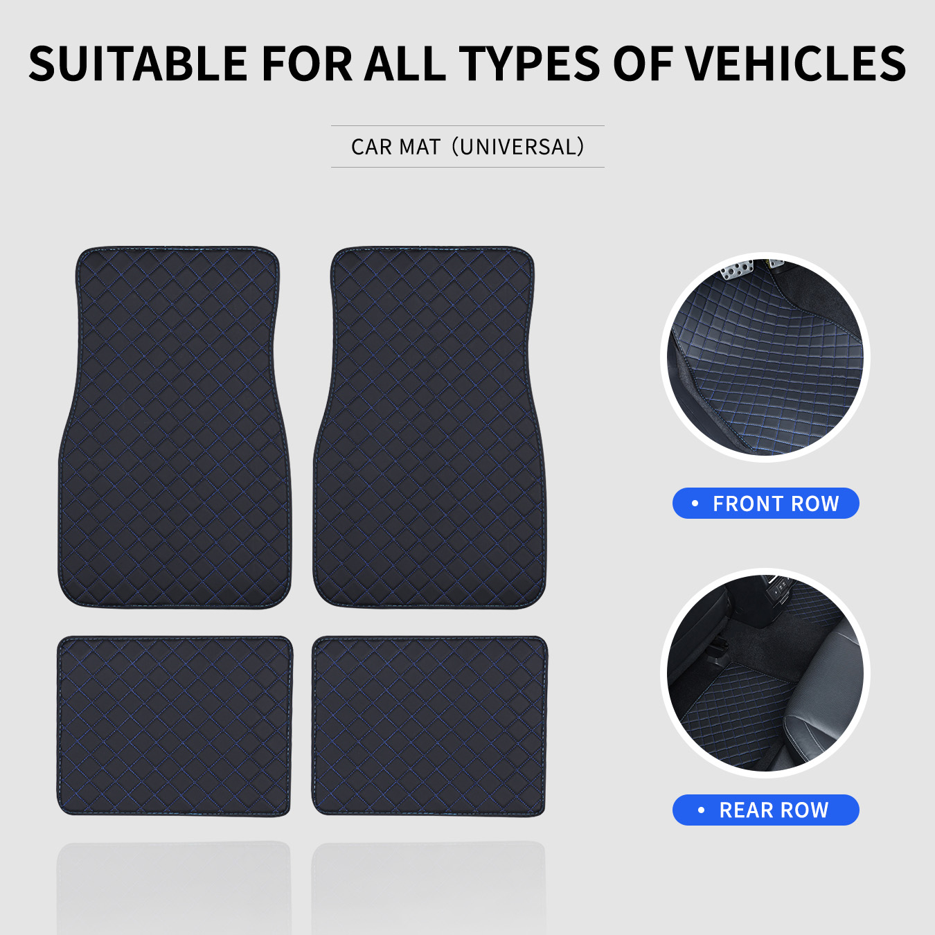 ชุดพรมปูพื้นรถยนต์ครบชุด ใช้ได - Car Floor Mats Universal Waterproof Leather บทวิจารณ์และราคา