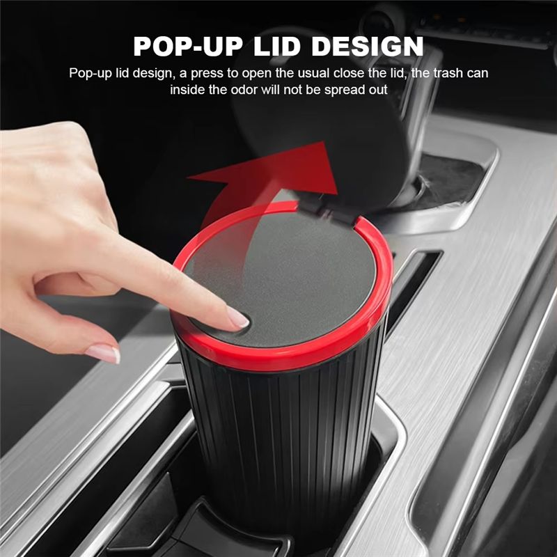 A60E-Press Type ถังขยะในรถยนต์ - Waterproof Car Trash Can With Lid บทวิจารณ์และราคา