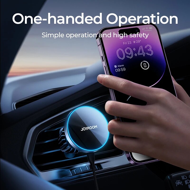 Joyroom แม่เหล็กรถโทรศัพท์ Mou - Wireless Car Charger Mount Fast Charging บทวิจารณ์และราคา