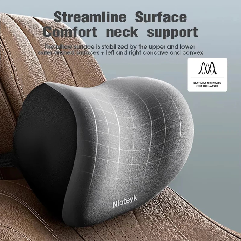 หมอนรองคอในรถยนต์ เมมโมรี่โฟม  - Memory Foam Car Neck Pillow Lumbar Support บทวิจารณ์และราคา