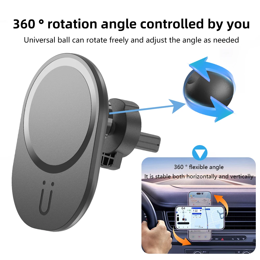 Mini Magnetic Wireless Car Cha - Magnetic Phone Holder For Car Vent บทวิจารณ์และราคา