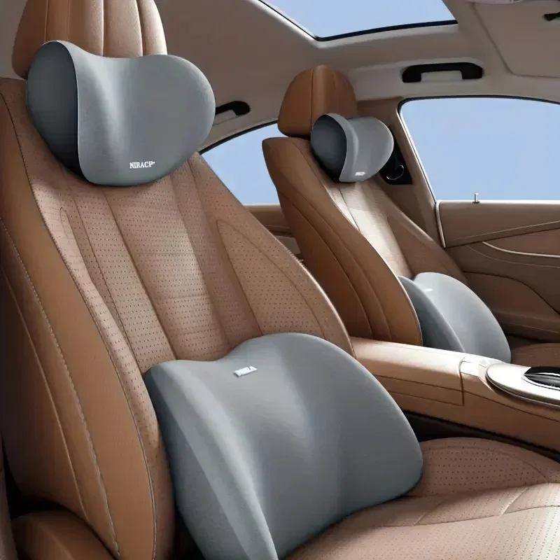หมอนรองคอในรถยนต์ เมมโมรี่โฟม  - Memory Foam Car Neck Pillow Lumbar Support บทวิจารณ์และราคา