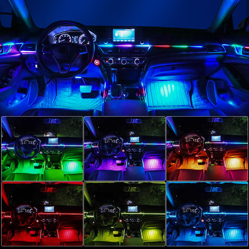ไฟตกแต่งภายในรถยนต์ 6/10/14/18 - Led Ambient Interior Car Lights App Control บทวิจารณ์และราคา