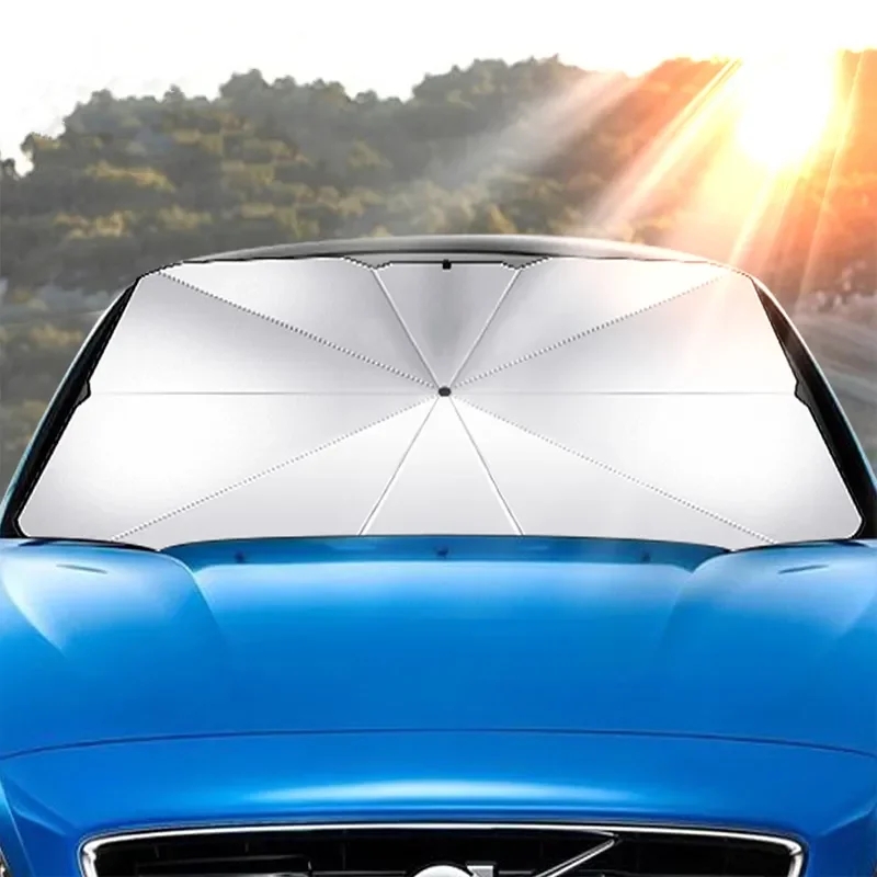 ร่มบังแดดกระจกรถยนต์แบบพับได้  - Car Sunshade Windshield Umbrella Foldable บทวิจารณ์และราคา