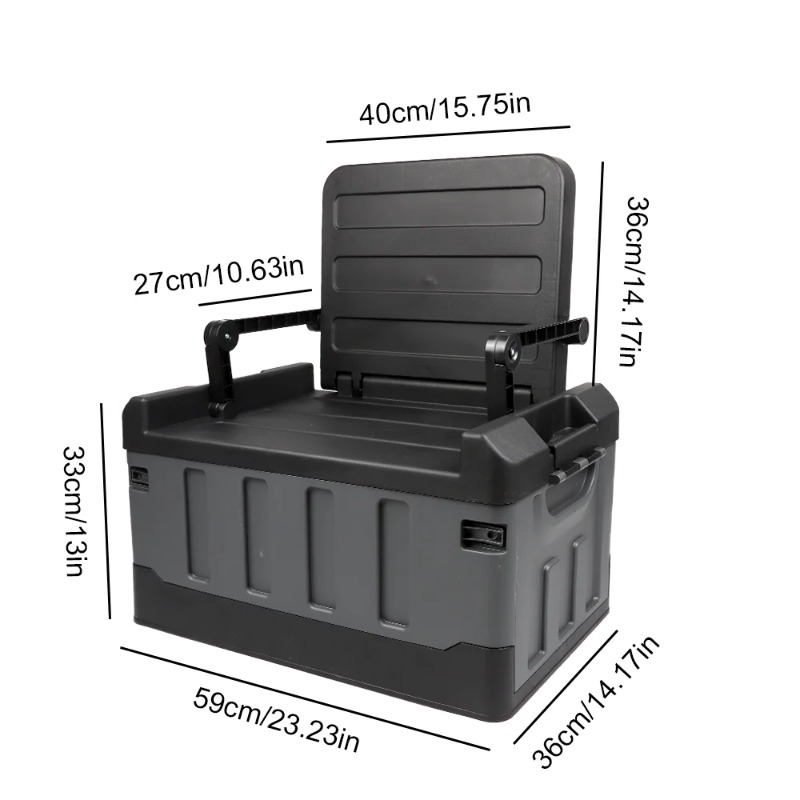 กล่องเก็บของแบบพับได้ขนาดใหญ่แ - Car Trunk Organizer Foldable Storage Box บทวิจารณ์และราคา