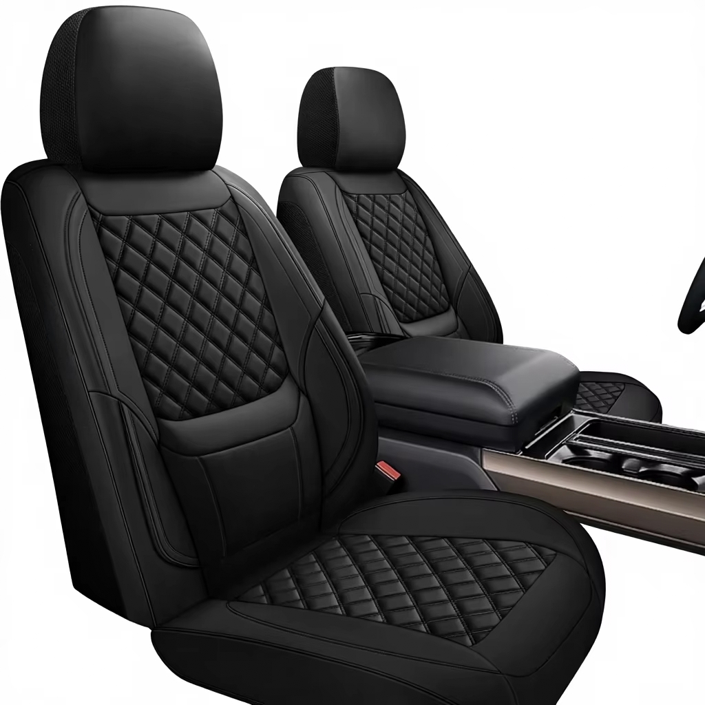 ชุดหุ้มเบาะรถยนต์หนังเทียมแบบธ - Leather Car Seat Covers Full Set Universal บทวิจารณ์และราคา