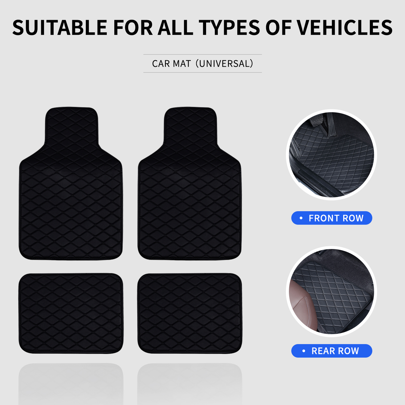 ชุดพรมปูพื้นรถยนต์ครบชุด ใช้ได - Car Floor Mats Universal Waterproof Leather บทวิจารณ์และราคา