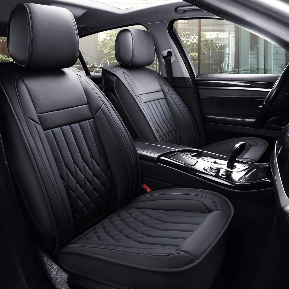 ชุดหุ้มเบาะรถยนต์ 5 ชิ้น แบบเต - Leather Car Seat Covers Full Set Universal บทวิจารณ์และราคา