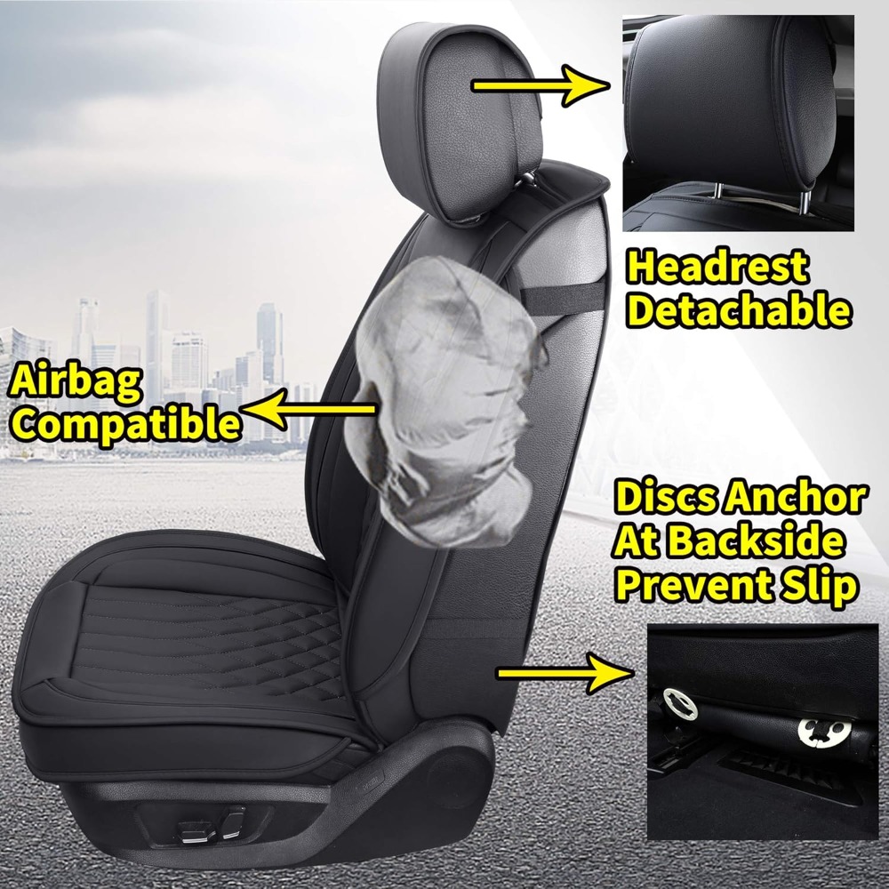 ชุดหุ้มเบาะรถยนต์ 5 ชิ้น แบบเต - Leather Car Seat Covers Full Set Universal บทวิจารณ์และราคา