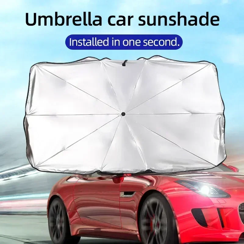 ร่มบังแดดพับได้สำหรับกระจกหน้า - Car Sunshade Windshield Umbrella Foldable บทวิจารณ์และราคา