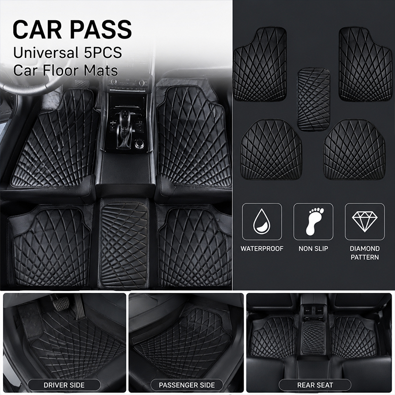 แผ่นรองพื้นรถยนต์หนังแท้ CAR P - Car Floor Mats Universal Waterproof Leather บทวิจารณ์และราคา