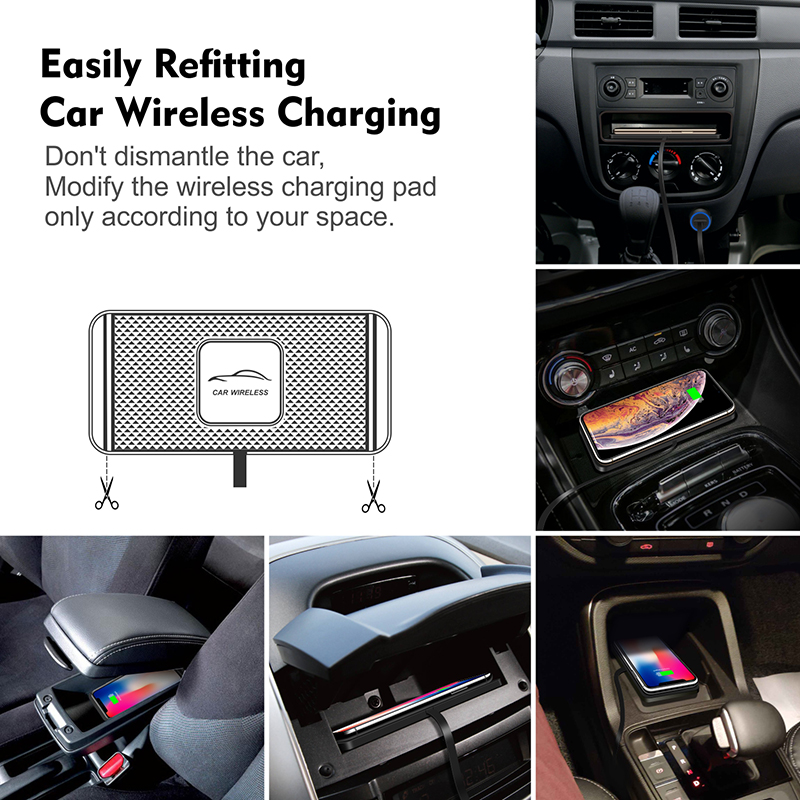 แผ่นรองชาร์จไร้สายในรถยนต์ ซิล - Wireless Car Charger Mount Fast Charging บทวิจารณ์และราคา
