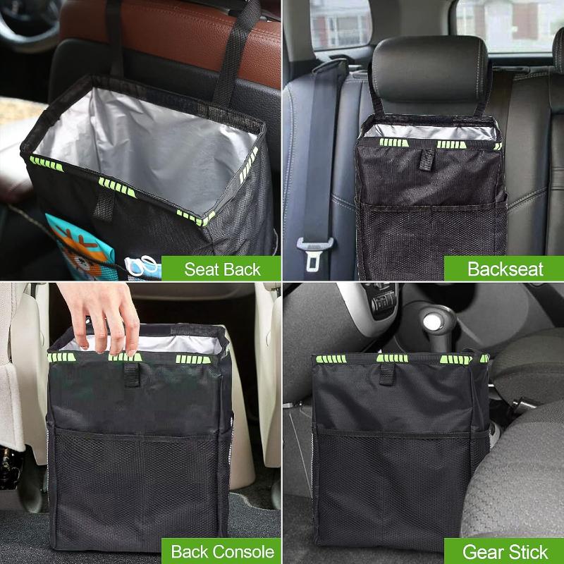 ถังขยะในรถยนต์ ไม่ต้องเจาะ ติด - Waterproof Car Trash Can With Lid บทวิจารณ์และราคา