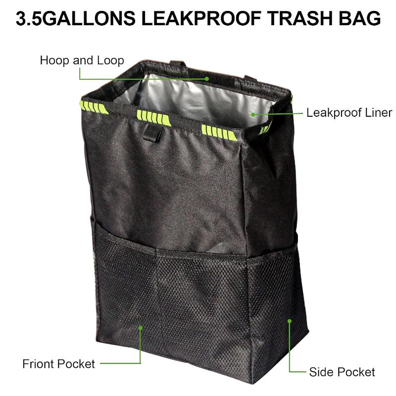 ถังขยะในรถยนต์ ไม่ต้องเจาะ ติด - Waterproof Car Trash Can With Lid บทวิจารณ์และราคา