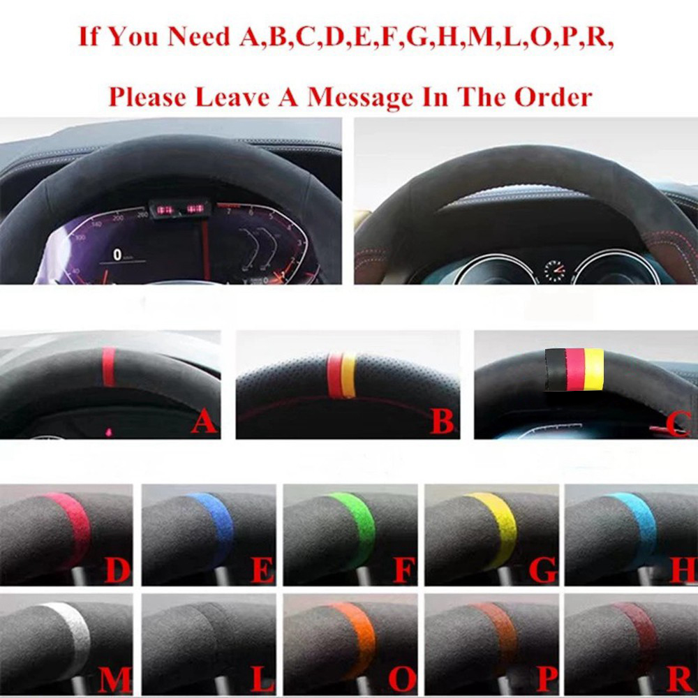 Anti-SLIP รถอุปกรณ์เสริมหนังสี - Car Steering Wheel Cover Anti Slip Breathable บทวิจารณ์และราคา