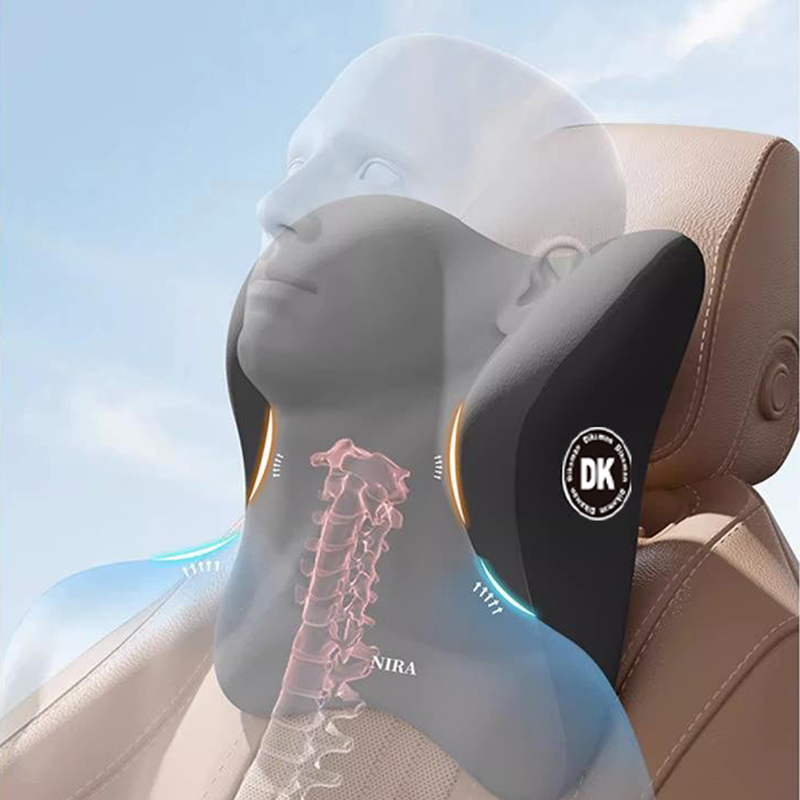 ชุดหมอนรองคอและพนักพิงหลังในรถ - Memory Foam Car Neck Pillow Lumbar Support บทวิจารณ์และราคา