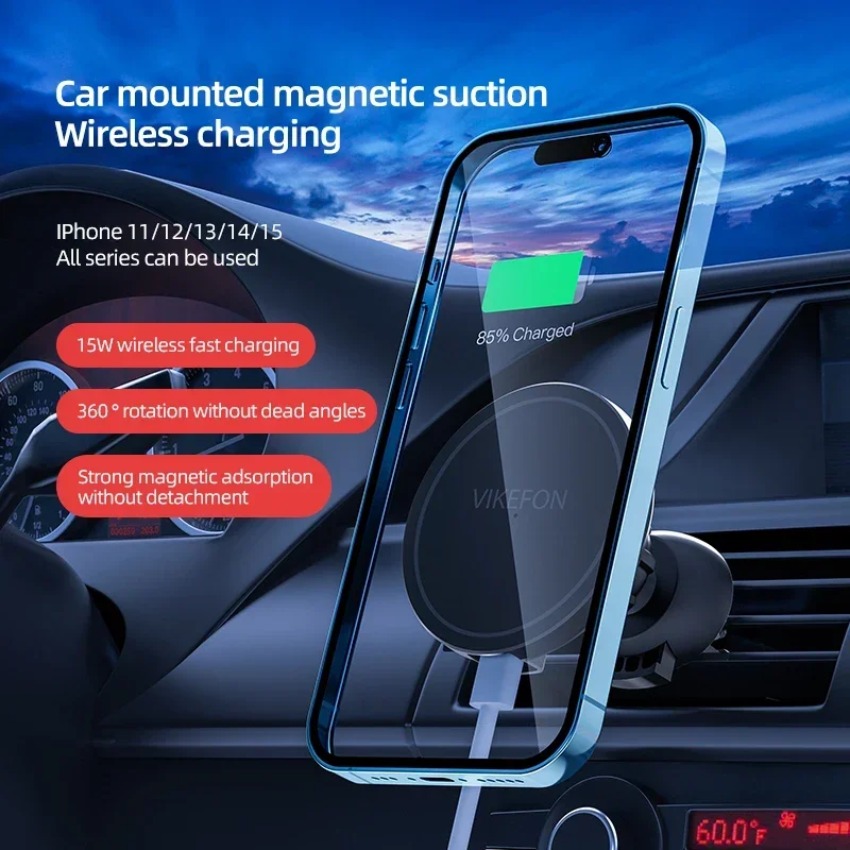 ที่ชาร์จไร้สายในรถยนต์ ที่วางโ - Magnetic Phone Holder For Car Vent บทวิจารณ์และราคา