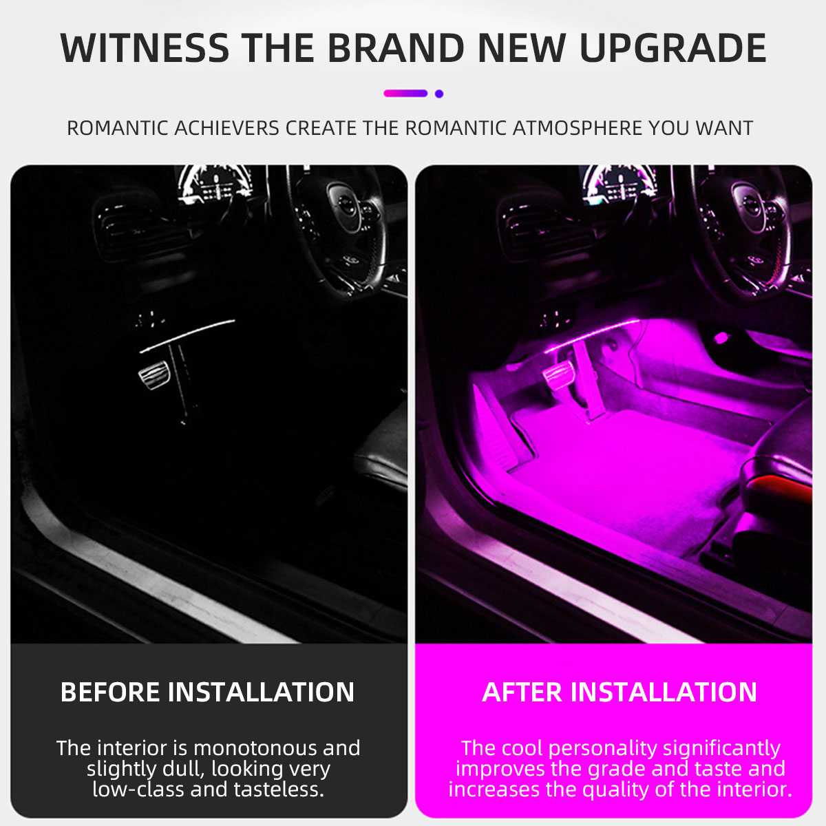 ไฟตกแต่งภายในรถยนต์ 2/4in1 นีอ - Led Ambient Interior Car Lights App Control บทวิจารณ์และราคา