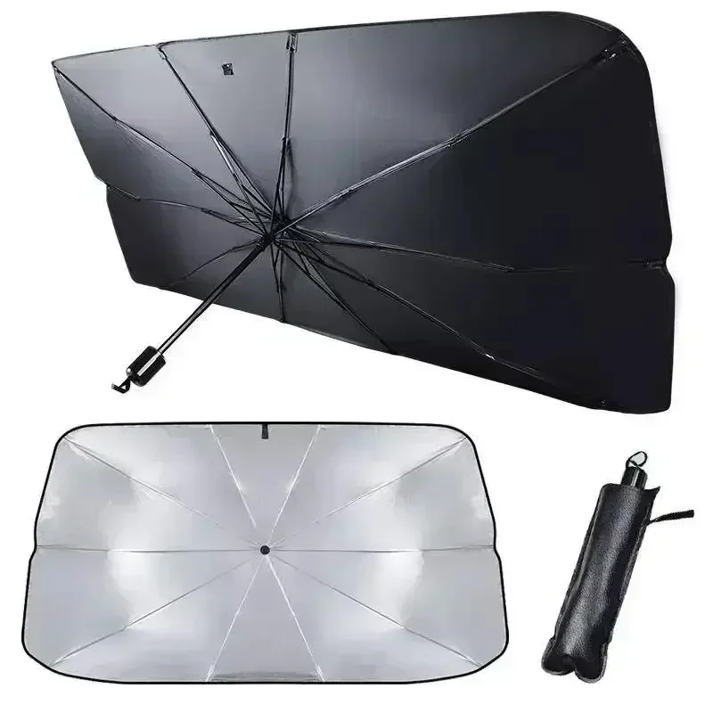 แผ่นบังแดดหน้ารถแบบพับได้ ป้อง - Car Sunshade Windshield Umbrella Foldable บทวิจารณ์และราคา