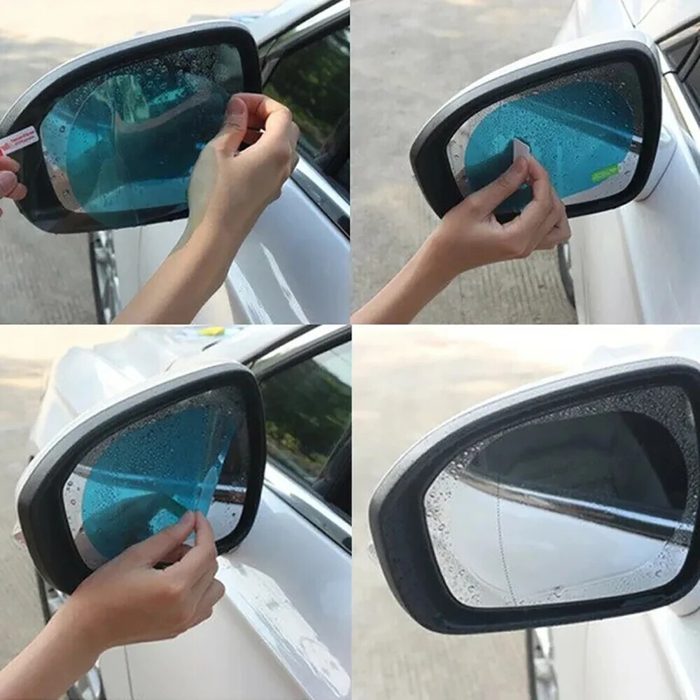2 ชิ้น ฟิล์มกันฝ้า กันแสงสะท้อ - Anti Glare Car Rearview Mirror Film บทวิจารณ์และราคา