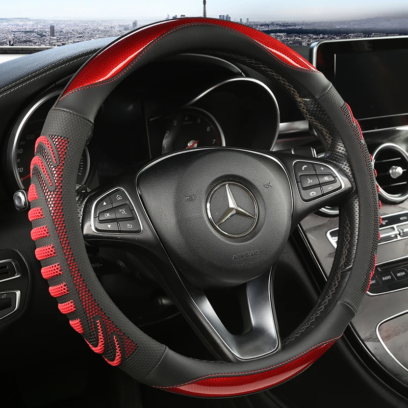 สามมิติรังผึ้งพวงมาลัยรถพวงมาล - Car Steering Wheel Cover Anti Slip Breathable บทวิจารณ์และราคา
