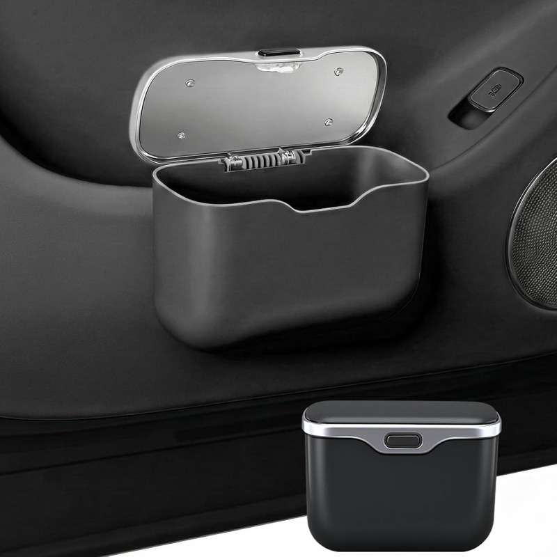 ถังขยะในรถยนต์พร้อมฝาปิด ป้องก - Waterproof Car Trash Can With Lid บทวิจารณ์และราคา
