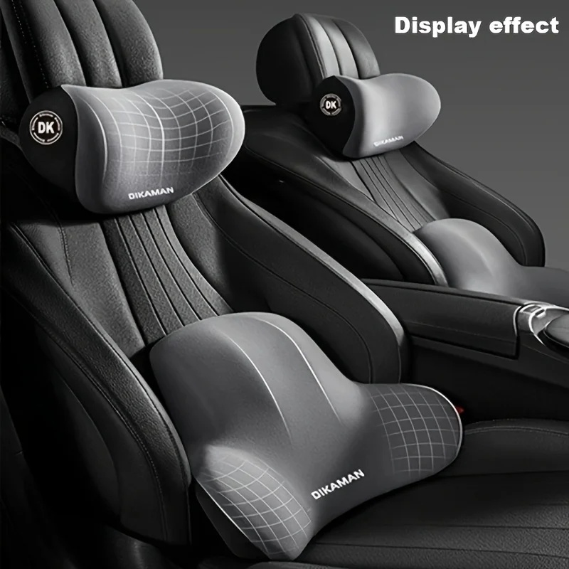 ชุดพนักพิงศีรษะและเบาะรองหลังเ - Memory Foam Car Neck Pillow Lumbar Support บทวิจารณ์และราคา