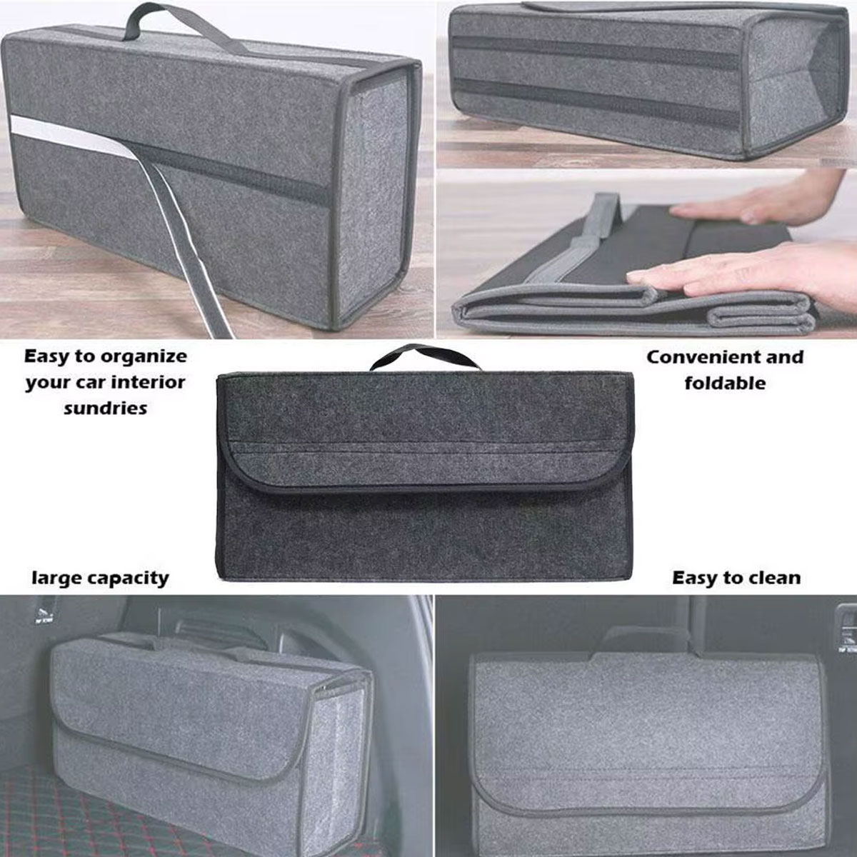 รถTrunk Organizerจัดเก็บคอนเทน - Car Trunk Organizer Foldable Storage Box บทวิจารณ์และราคา